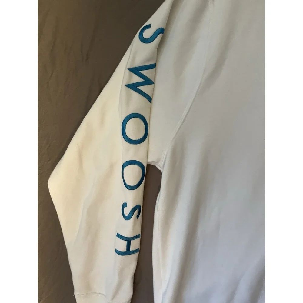 Nike Swoosh Pullover Sweatshirt Men's Size Xl White Crew Long Sleeve DJ0465-100